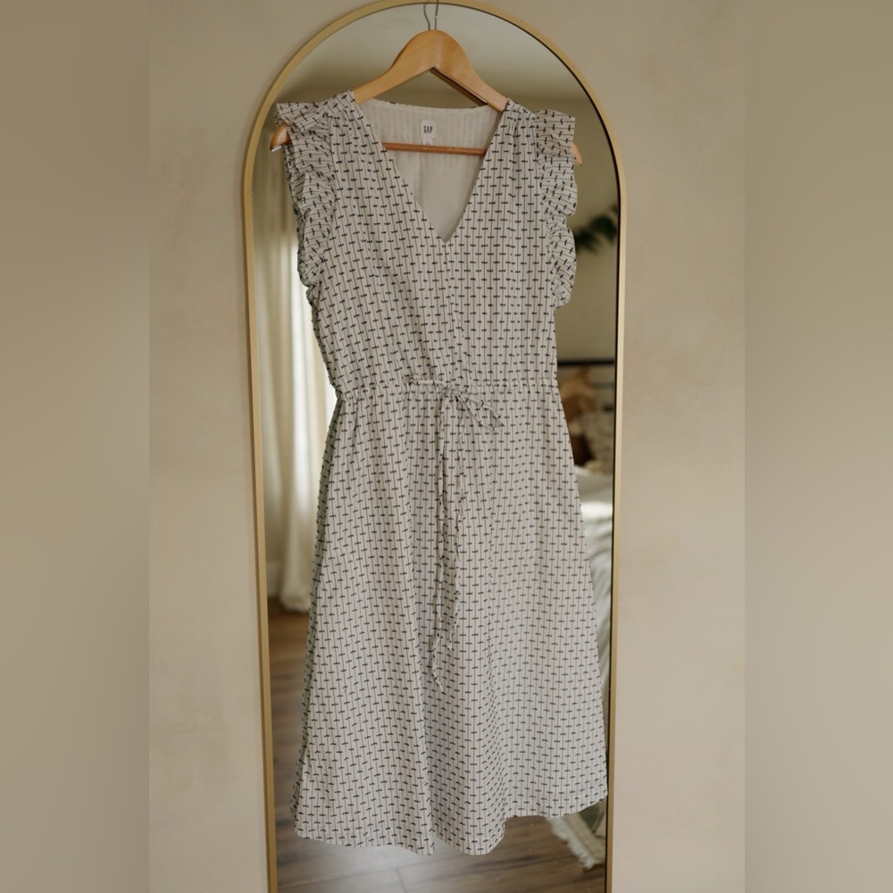 Cotton Blend White Dress